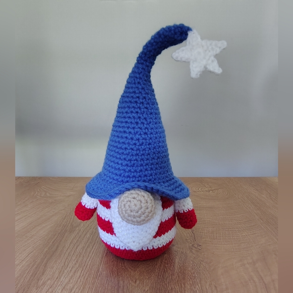 Handmade Patriotic Gnome